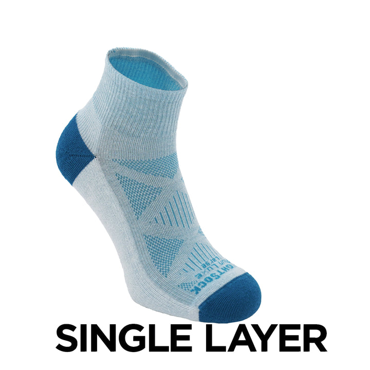 Run Luxe Single Layer Quarter Wrightsock