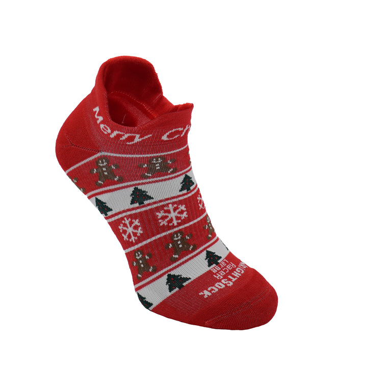 Racer, Red Christmas Stripes, Double Tab, socks.