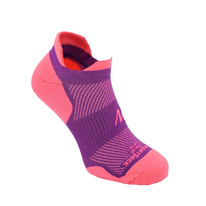 Racer, Tab length, Plum Pink sock.