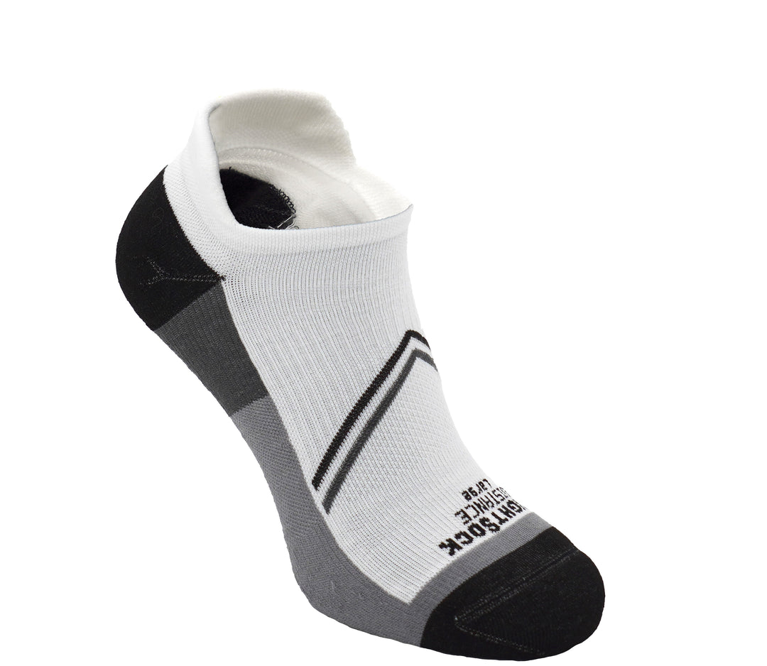 White grey, tab length, Distance style, sock.