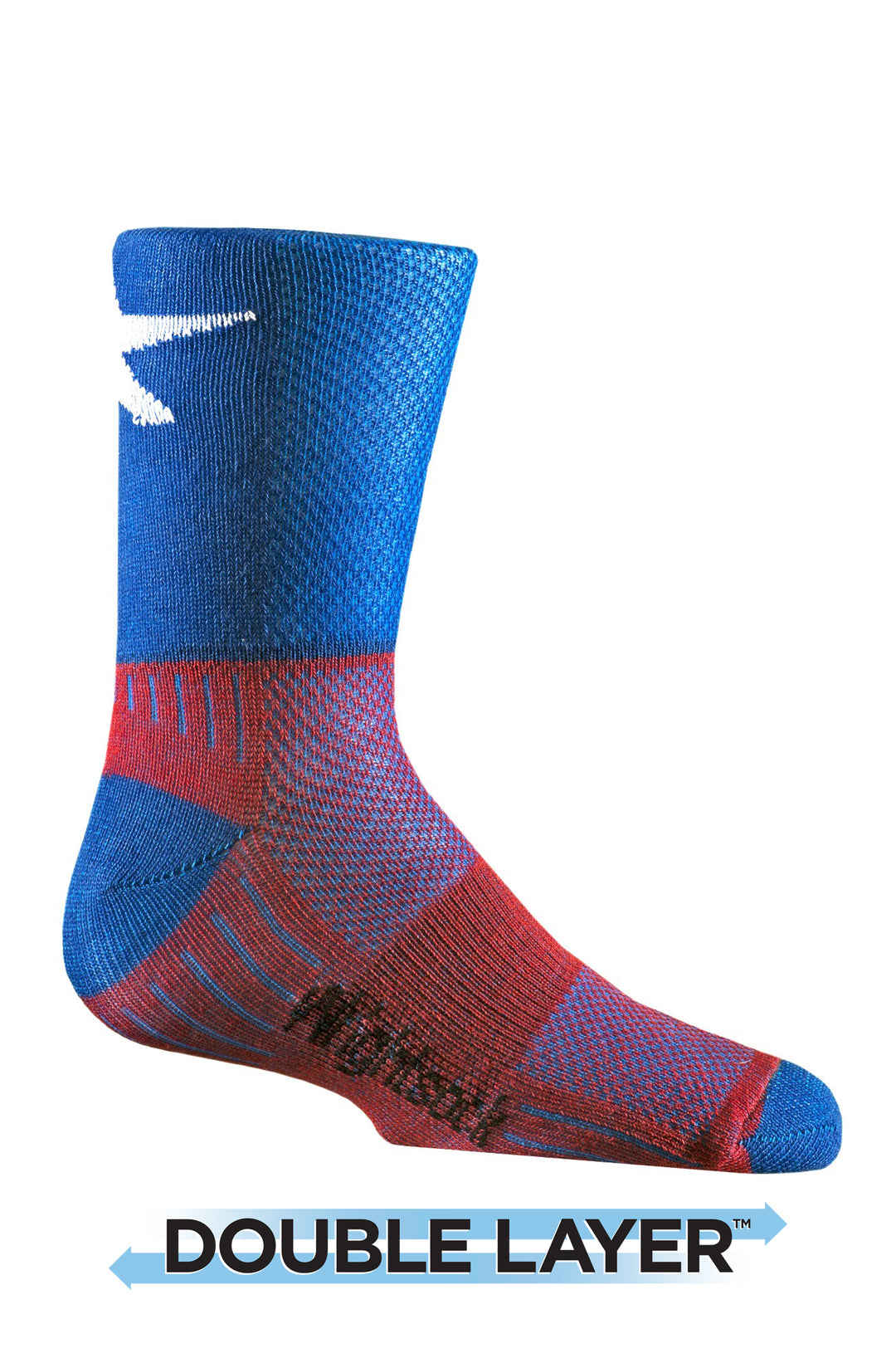 CoolMesh, Double Layer, Crew, Patriot socks.