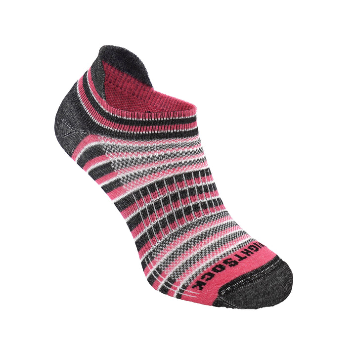 Coolmesh 2 Tab anti blister socks, fuchsia striped socks