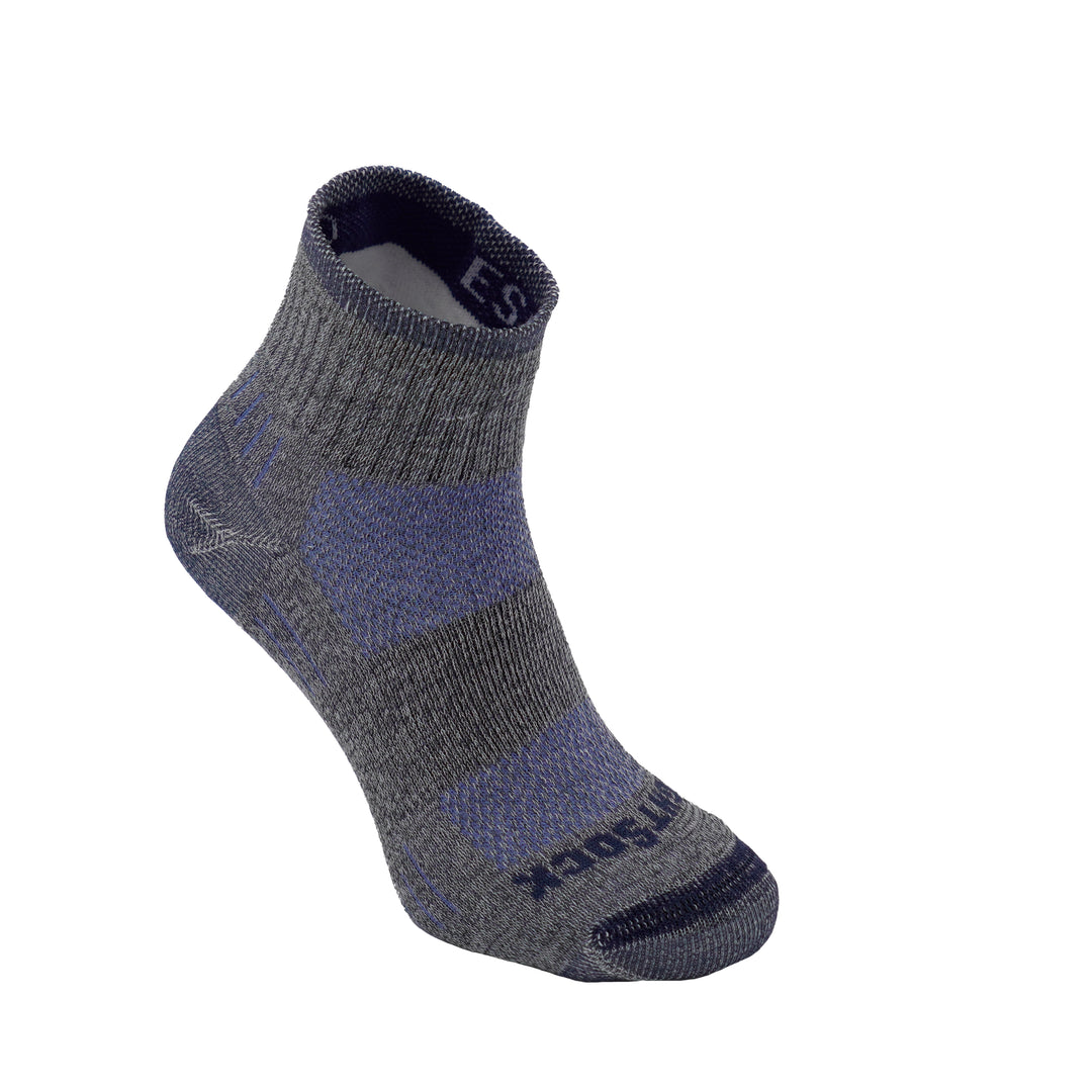 Escape Quarter anti-blister socks, blue twist