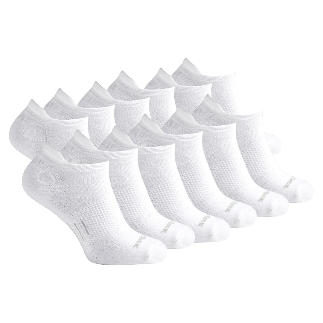 Run Tab white six pack anti-blister socks